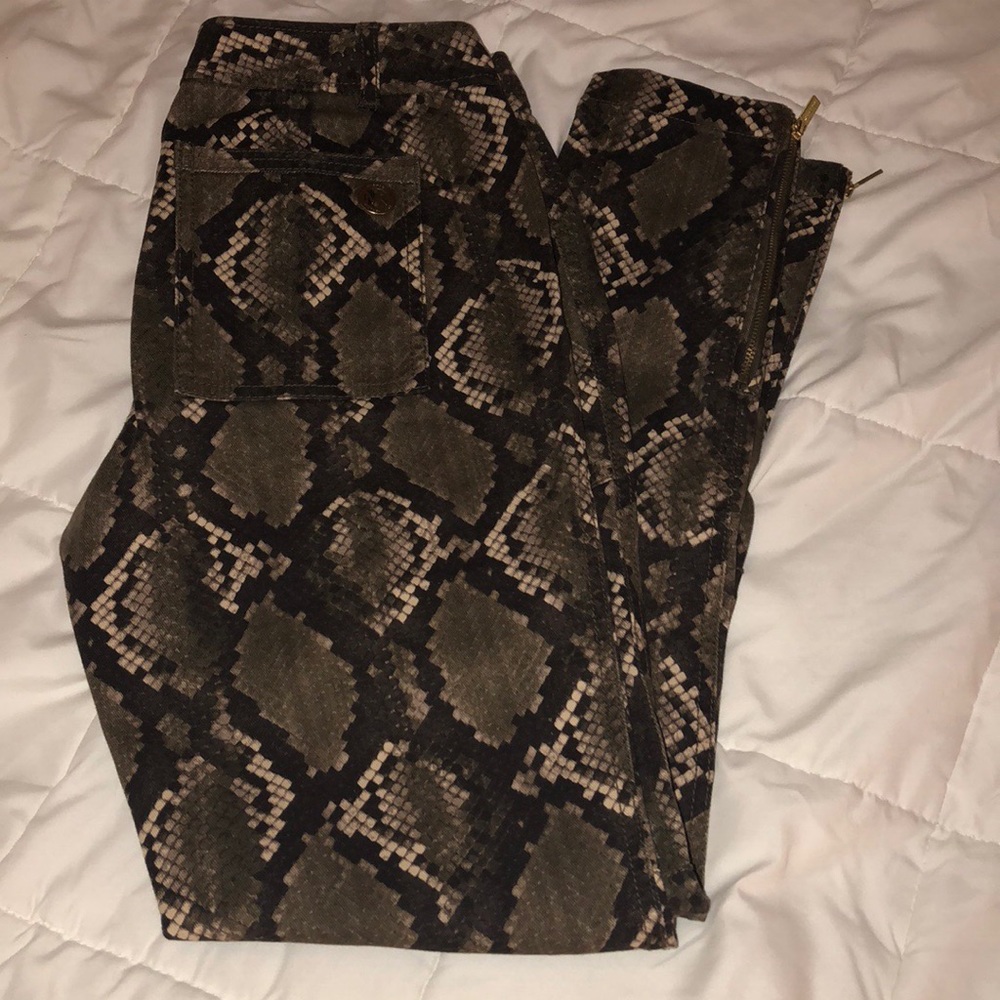 Michael Kors snake skin crop pants